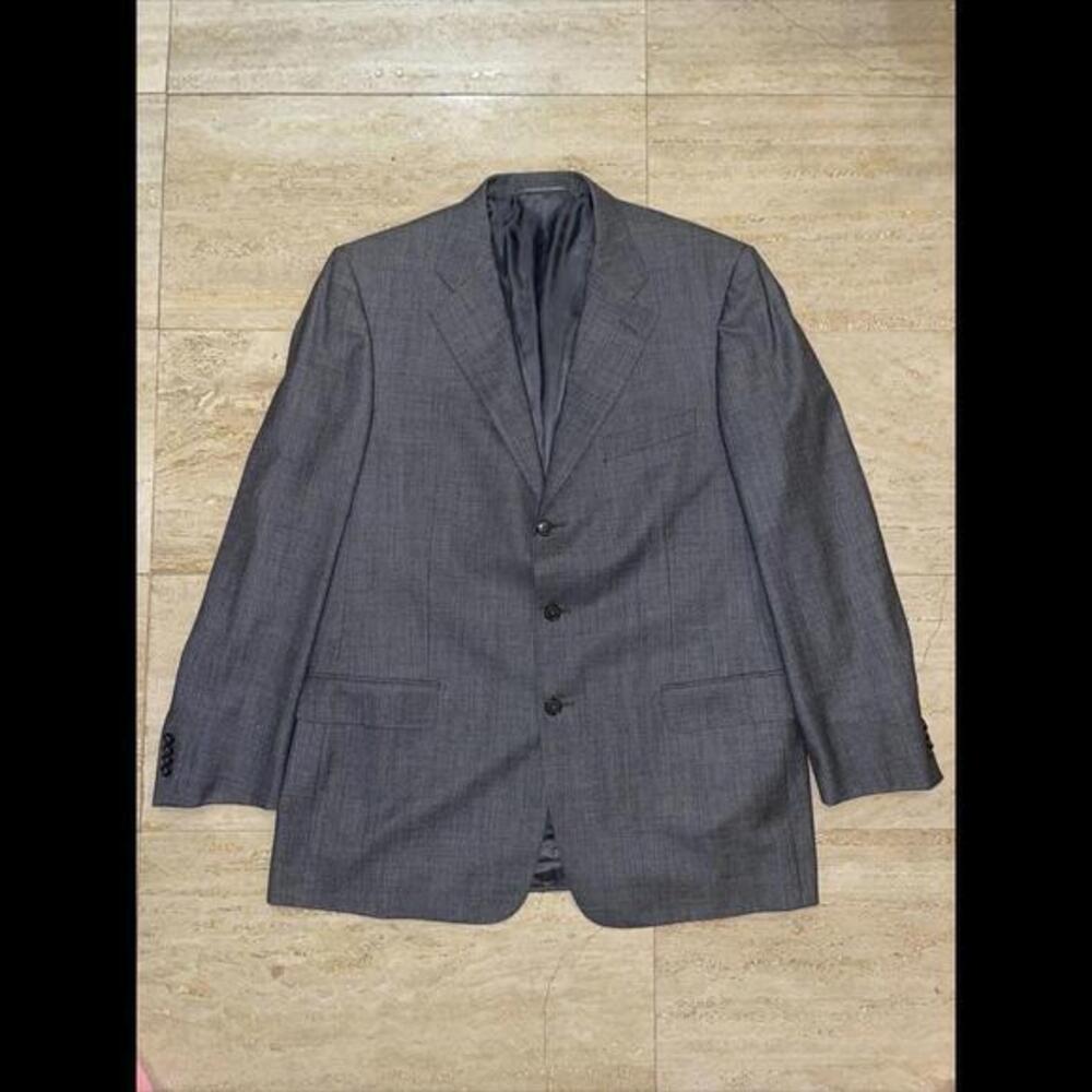 Ermenegildo Zegna Blazer Mens Gray‎ Sz 47 Neiman Marcus Suit Jacket W Flaws